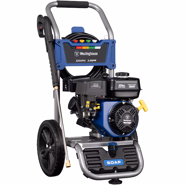 Westinghouse WPX3200 5 Nozzles + Soap Tank Included 3200-PSI 2.5-GPM Cold Water Gas Pressure washer with 5.0 Spray Tips