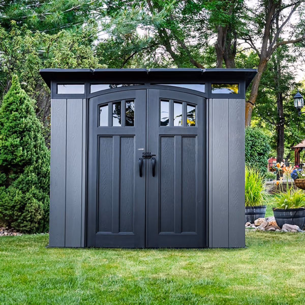 EverSafe Modern Outdoor Storage Shed – Gray Finish